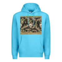 Ocean Blue camouflage bull skull Premium Hoodie - Jasminsmagicworld