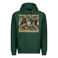Sports Green camouflage bull skull Premium Hoodie - Jasminsmagicworld