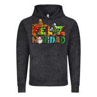Vintage Black feliz navidad sombrero Vintage Hoodie - AdoDesignShop
