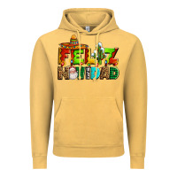 Vintage Mustard feliz navidad sombrero Vintage Hoodie - AdoDesignShop