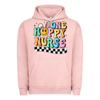 Pigment Salmon one happy nurse Urban Hoodie - MaliasSmallBusiness