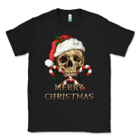Black merry christmas skull Classic Tee - RanaPortraitStore