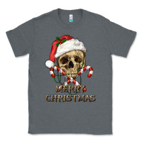 Charcoal Heather merry christmas skull Classic Tee - RanaPortraitStore