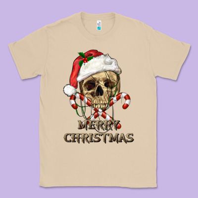 Merry Christmas Skull Classic Tee Designed By Ranaportraitstore