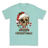 Seafoam merry christmas skull Classic Tee - RanaPortraitStore