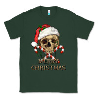 Sports Green merry christmas skull Classic Tee - RanaPortraitStore