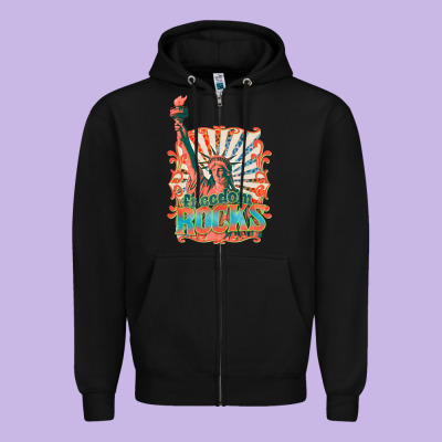 Zipper Hoodie retro freedom rocks billie wilder