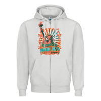 Dove Grey retro freedom rocks billie wilder Zipper Hoodie - texasbilliewilder