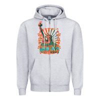 Heather Grey retro freedom rocks billie wilder Zipper Hoodie - texasbilliewilder