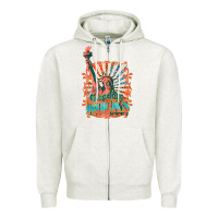 Oatmeal Heather retro freedom rocks billie wilder Zipper Hoodie - texasbilliewilder