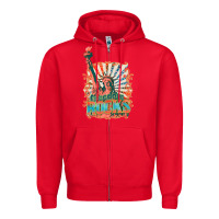 Red retro freedom rocks billie wilder Zipper Hoodie - texasbilliewilder