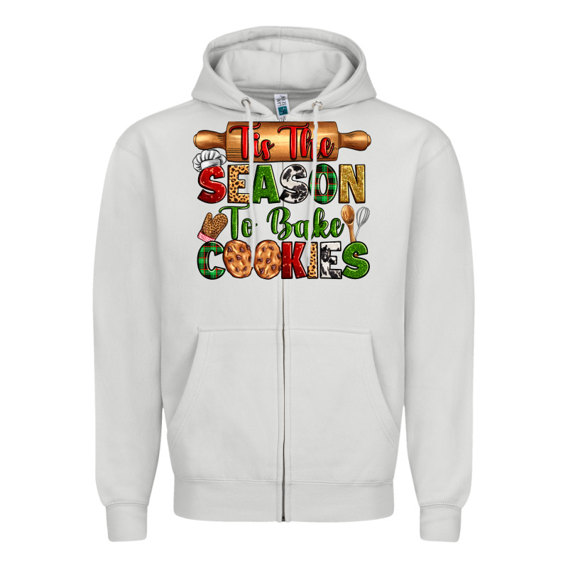Tis The Season To Bake Cookies Zipper Hoodie by Zillion Design Studio | Teevron