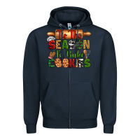 Navy tis the season to bake cookies Zipper Hoodie - Zillion Design Studio