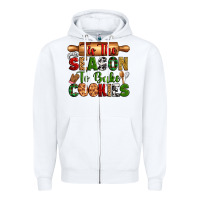 White tis the season to bake cookies Zipper Hoodie - Zillion Design Studio
