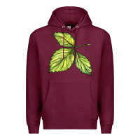 Burgundy green leaf Premium Hoodie - BarkalooDesign