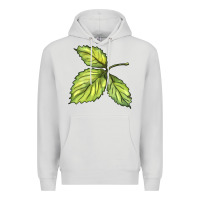 Dove Grey green leaf Premium Hoodie - BarkalooDesign