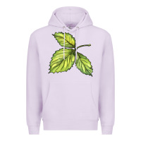 Lilac green leaf Premium Hoodie - BarkalooDesign
