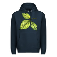 Navy green leaf Premium Hoodie - BarkalooDesign