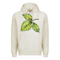 Oatmeal Heather green leaf Premium Hoodie - BarkalooDesign