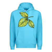 Ocean Blue green leaf Premium Hoodie - BarkalooDesign