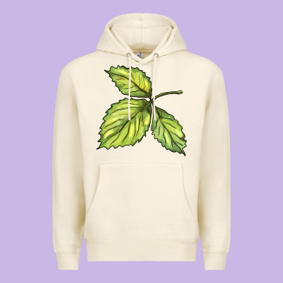 Green Leaf Premium Hoodie Designed By Barkaloodesign