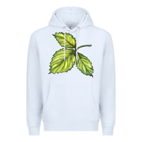 White green leaf Premium Hoodie - BarkalooDesign