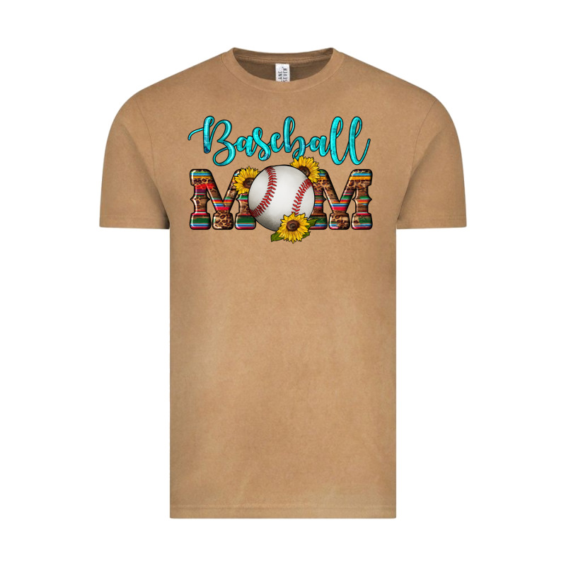 Western Leopard Serape Wooden Sunflowers  Turquoise Glitter Mom Baseba Vintage Tee by Artiststas | Teevron