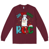 Burgundy jingle bell roc Long Sleeve Tee - MaliasSmallBusiness