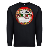 Black custom name santas favorite nurse Premium Sweatshirt - AdoDesignShop