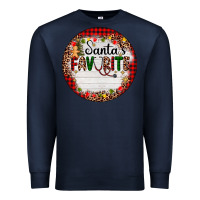Navy custom name santas favorite nurse Premium Sweatshirt - AdoDesignShop