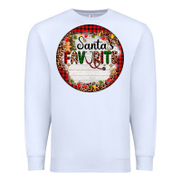 White custom name santas favorite nurse Premium Sweatshirt - AdoDesignShop