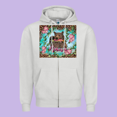 Zipper Hoodie mama bear haunting fish floral tumbler