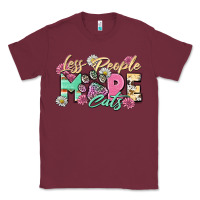 Burgundy less people more cats Classic Tee - Zillion Design Studio