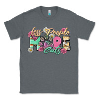 Charcoal Heather less people more cats Classic Tee - Zillion Design Studio