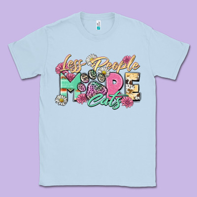 Less People More Cats Classic Tee Designed By Zillion Design Studio