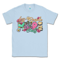 Dusty Blue less people more cats Classic Tee - Zillion Design Studio