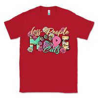 Red less people more cats Classic Tee - Zillion Design Studio