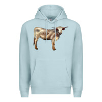 Blue Mist Texas Longhorn Heifer Premium Hoodie - LillyAllenDesigns