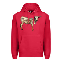 Cardinal Texas Longhorn Heifer Premium Hoodie - LillyAllenDesigns