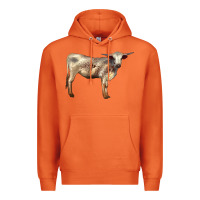 Carrot Texas Longhorn Heifer Premium Hoodie - LillyAllenDesigns
