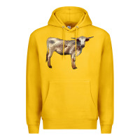 Lemon Texas Longhorn Heifer Premium Hoodie - LillyAllenDesigns