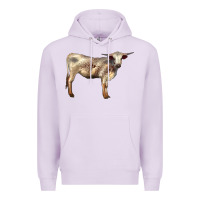 Lilac Texas Longhorn Heifer Premium Hoodie - LillyAllenDesigns
