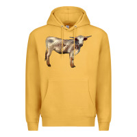 Mustard Texas Longhorn Heifer Premium Hoodie - LillyAllenDesigns