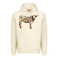 Sandshell Texas Longhorn Heifer Premium Hoodie - LillyAllenDesigns