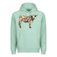 Seafoam Texas Longhorn Heifer Premium Hoodie - LillyAllenDesigns