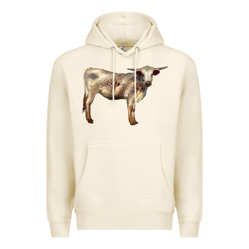 Texas Longhorn Heifer Premium Hoodie by LillyAllenDesigns | Teevron