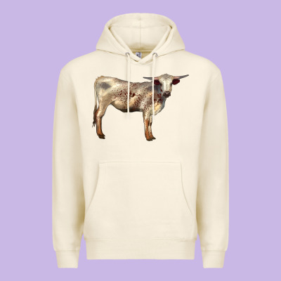 Texas Longhorn Heifer Premium Hoodie Designed By Lillyallendesigns