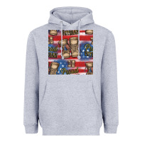 Heather Grey proud veteran seamless pattern Heavyweight Hoodie - HRA Design Shop