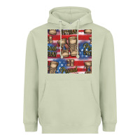 Matcha proud veteran seamless pattern Heavyweight Hoodie - HRA Design Shop