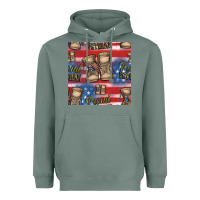 Sage proud veteran seamless pattern Heavyweight Hoodie - HRA Design Shop